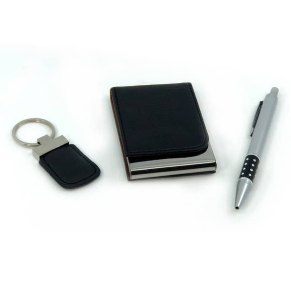 Men's Gift Set Silver/Black - Picture 1 of 4